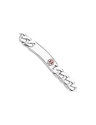 Sterling Silver Medical Id Curb Link Bracelet