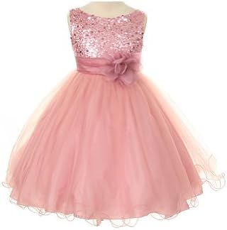 Sequin Bodice Special Occasion Dress Infant Toddler Flower Girl (or Bolero)