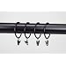 A&F Rod D�cor - 10 CURTAIN RINGS W/CLIPS&HOOKS - 2 inch Black