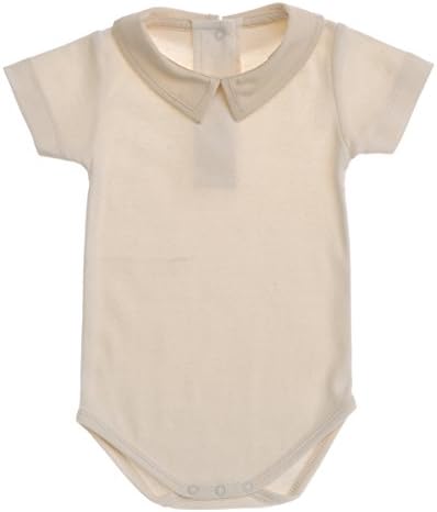 NaturaPura Organic Cotton Body-Shirt, Short Sleeves, Pointed Collar, 3 mo