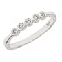 0.13ct 5 Stone Diamond 14k White Gold Wedding Anniversary Band Ring in Bezel Setting (VS Clarity, F Color)