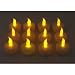 Set of 12 Battery Operated Realistic Flickering Flame Tealight Candles Flameless / Smokeless