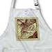 Jaclinart Nature Garden Leaves Floral Botanical - Antique gold and cocoa metallic leaves with tan frame - Aprons