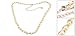 Lady Gold Tone Metallic Heart Dangle Curbchain Ivory Faux Pearl Decor Waist Chain New