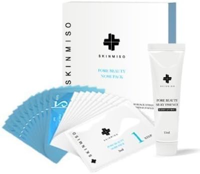 SKINMISO Pore Beauty Nose Pack Remove Blackhead & Whitehead 3 Step System 10 Sheet + Essence 15ml (10 Weeks Program) by SKINMISO Korean Beauty