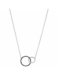 14K White Gold Black and White Diamond Necklace - 0.33 Ct. -- LIFETIME WARRANTY