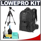 Lowepro CompuTrekker Plus AW (Black) Backpack + Cleaning Kit + Tripod for Canon EOS, Nikon, Olympus Evolt, Pentax & Sony Alpha Digital SLR Cameras