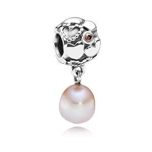 Pandora Damen-Charm 925 Sterling Silber Zirkonia rosa 791017PNP