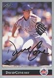 David Cone, New York Mets, 1992 Leaf Autographed Card