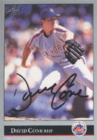 David Cone, New York Mets, 1992 Leaf Autographed Card