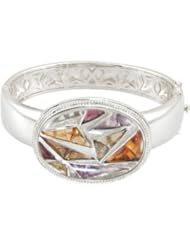 Sterling Silver Multi-Gemstone Bracelet by US Gems