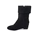DBDK ESTRELLA-1 Women's Foldable Side Zipper Hidden Wedge Mid Calf Boots
