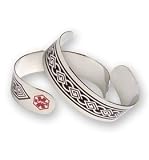 Medical Alert Stainless Steel Cuff Bracelet ~Diabetes