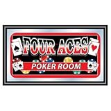 Four Aces Mirror - POKER ROOM - Game Room Products > Mirrors > Las Vegas Theme