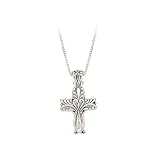 Sterling Silver Filigree Cross Pendant with Chain