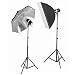 CowboyStudio 320 Watt Photo Studio Monolight Strobe/Flash Softbox and Umbrella Lighting Kit - 2 Studio Flash/Strobe, 1 Softbox, 1 Reflective Umbrella