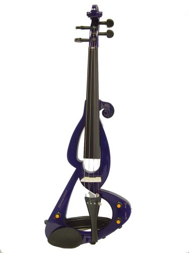 ViolinSmart 4/4 Full Size Silent Electric Violin Set, Purple