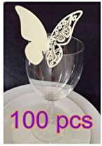 Ohyou Wedding Butterfly Name Card Place Cards Ivory 100PCS