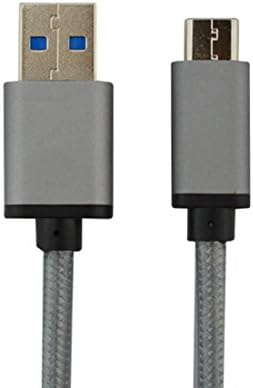 HOFUNTI 3.3Ft (1M) Braided 3.1 USB-C to 3.0 USB-A Charging Cable Type C USB Data Line, Works with Google Chromebook Pixel 2, Apple New MacBook and Other USB Type C Compatible Devices, Gray