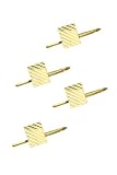 Solid 14k Men's Gold Rectangle-shape Stud Set (4)