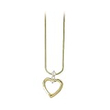 3 Diamond Heart Pendant 0.15 ct. in 14K Yellow Gold with Chain