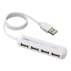 【クリックで詳細表示】ロアス 4ポートUSB2.0ハブ UH-2214-SW(ホワイト)