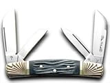 German BOKER DOUBLE TREE BRAND 1/500 Congress Jigged Grey Bone Pocket Knife Knives