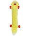 ZippyPaws - Jigglerz Tough No Stuffing Squeaky Plush Dog Toy with Crinkle Head and Tail - Duck