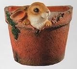 CHEERY ORNAMENTAL RABBIT GARDEN WALL POT