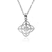 Sterling Silver Celtic Fleur-de-Lis Pendant, 18.5