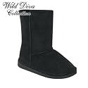 Shoehorne YOUNG GIRLS Black Faux sheepskin fur lined warm winter boots Avail in Childs Sizes 8-1 UK