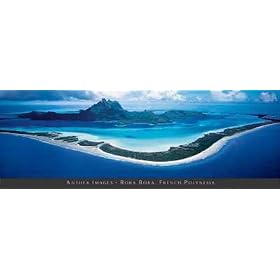 Bora Bora French Polynesia by Anthea Images. Art Print Poster 54.5 inches width by 19 inches height. Highest Quality Art Poster Print