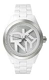 DKNY 3-Hand White/Black Plastic Women's watch #NY8754A