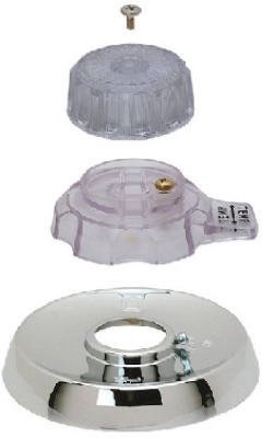 Mixet MTR-5 CLR PK CARDED Clear Volume & Temp. Control Handle w/Chrome Flange (SKD0210)