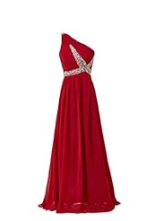 Plus Size Pleated Beaded Chiffon/Satin One Shoulder Evening Dress/Bridesmaid Dress/Prom Dress/Wedding Party Dress 