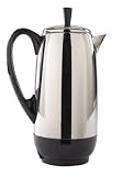 Farberware FCP412 12-Cup Electric Percolator, Stainless Steel with Black Accents