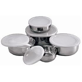 10 Piece Stainless Steel Nesting Bowl Set