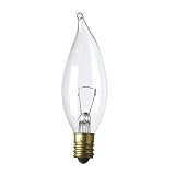 25 Pcs. 40w Candelabra Flame Clear Bulbs