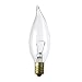 25 Pcs. 40w Candelabra Flame Clear Bulbs
