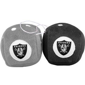 Oakland Raiders Plush Team Fuzzy Dice