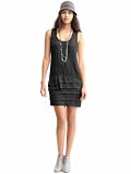 BR Monogram silk layered hem dress