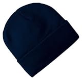Blank Long Cuff Beanie - Navy Blue Polo