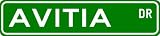 AVITIA Street Sign ~ Personalized Family Lastname Sign ~ Gameroom, Basement, Garage Sign **