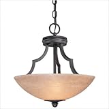 Convertible Semi-Flush/Pendant Ceiling Light Fixture