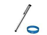 Silver Aluminum Stylus Pen for HP TouchPad Tablet + SumacLife TM Wisdom Courage Wristband