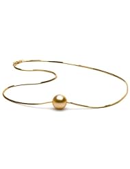 AAA Quality, 10.0-11.0 mm, Solitaire Collection Golden South Sea Pearl Necklace