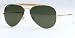 RAY BAN 3029 OUTDOORSMAN II L2112 GOLD AVIATOR SUNGLASSES