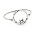 Large Sterling Silver Celtic CLADDAGH Bangle Bracelet