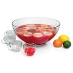 Anchor Hocking Operating Co 18Pc Cry Punch Bowl Set 833 Bowl Serving