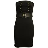 WOMEN STRAPLESS PARTY DRESS BLACK COLOUR